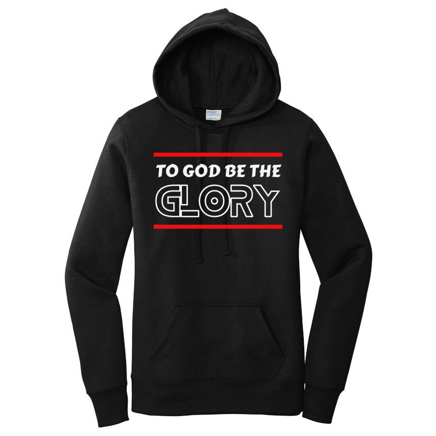 Funny To God Be The Glory - Jesus Christian Typography Women's Pullover Hoodie
