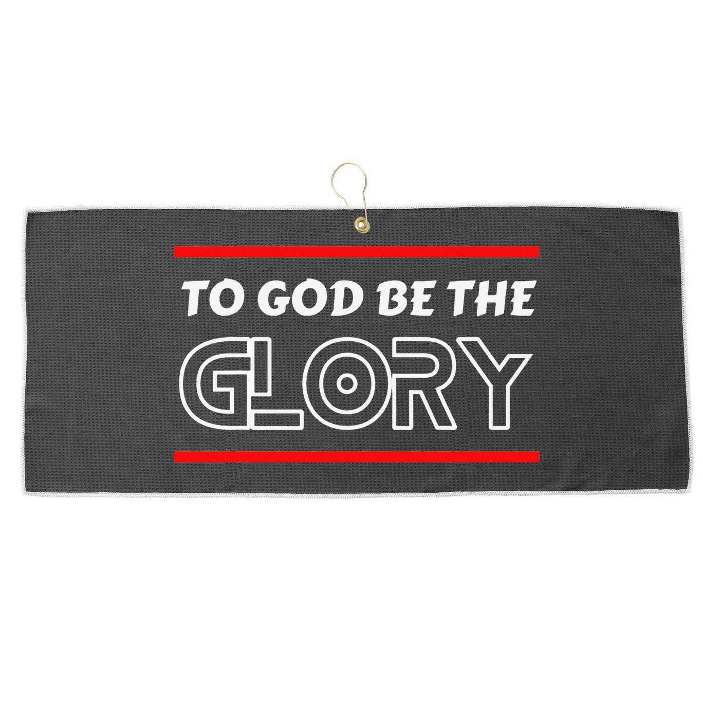 Funny To God Be The Glory - Jesus Christian Typography Large Microfiber Waffle Golf Towel