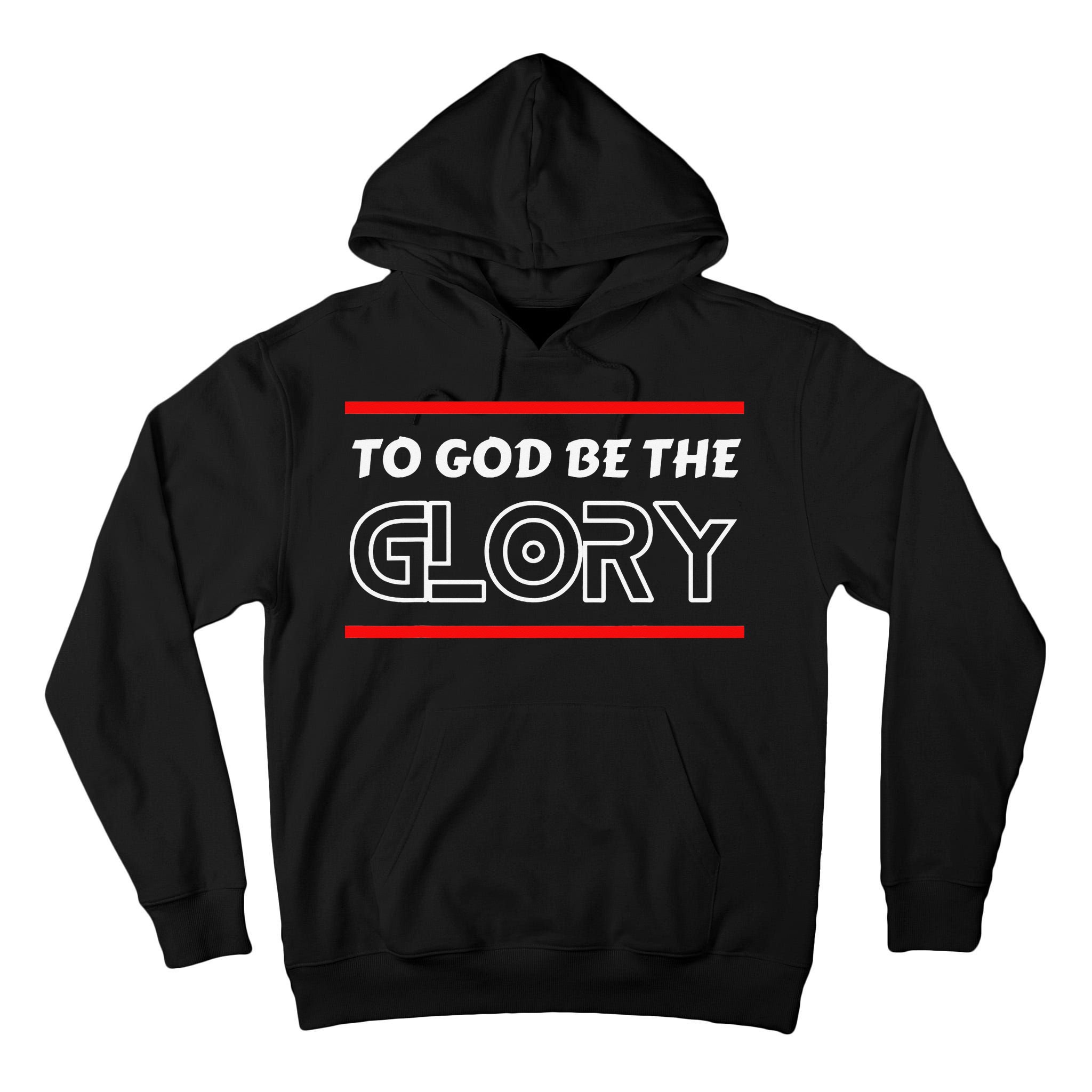 Funny To God Be The Glory - Jesus Christian Typography Tall Hoodie