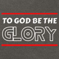 Funny To God Be The Glory - Jesus Christian Typography Cotton Canvas Backpack