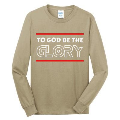 Funny To God Be The Glory - Jesus Christian Typography Tall Long Sleeve T-Shirt
