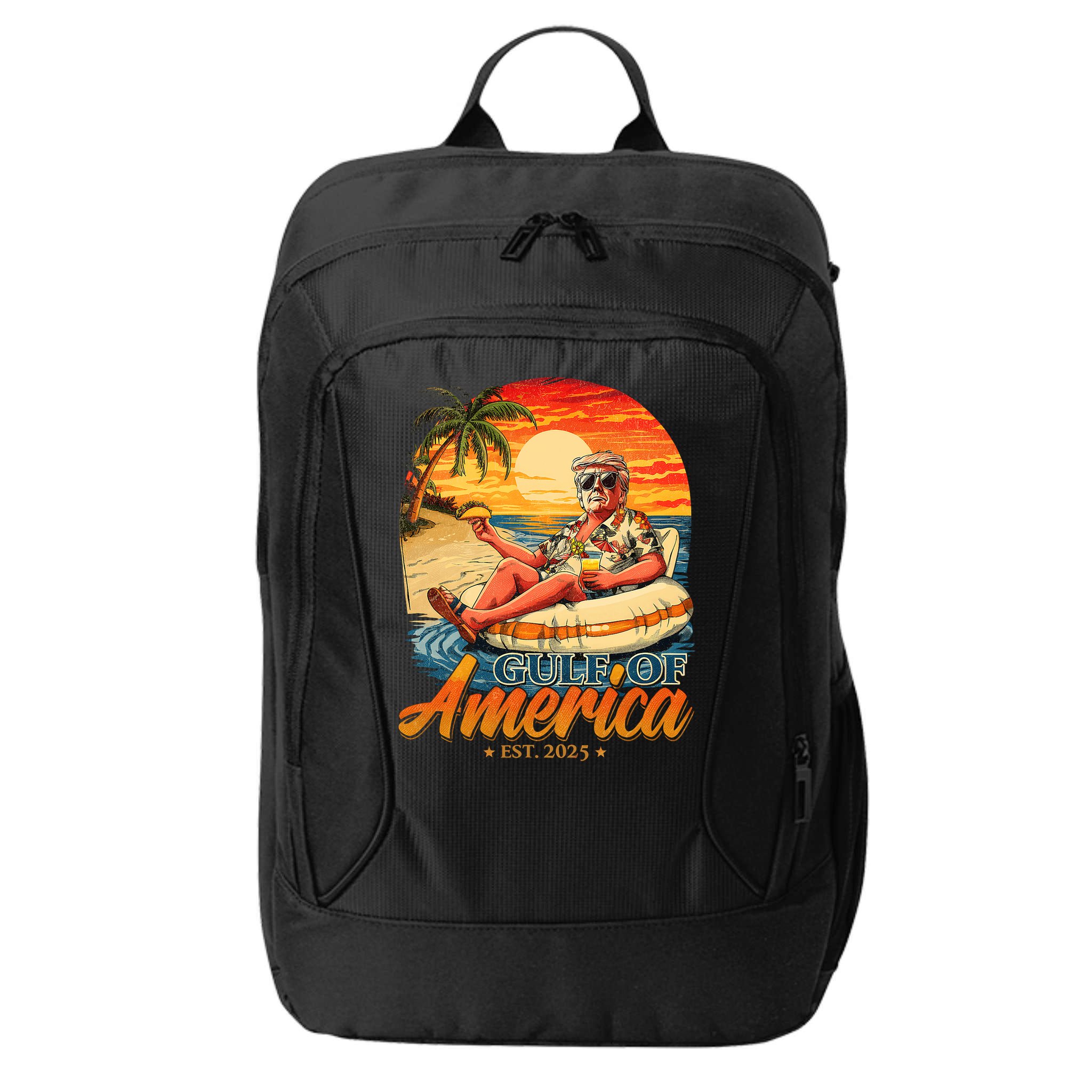 Funny Trump Gulf Of Us America Est 2025  City Backpack
