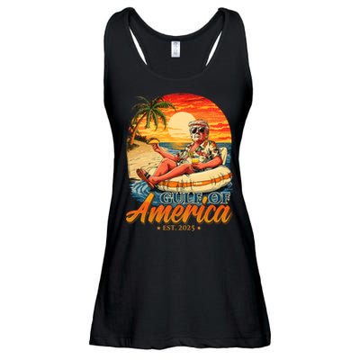 Funny Trump Gulf Of Us America Est 2025  Ladies Essential Flowy Tank