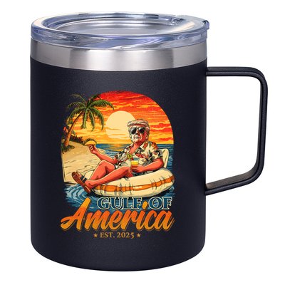 Funny Trump Gulf Of Us America Est 2025  12oz Stainless Steel Coffee Mug