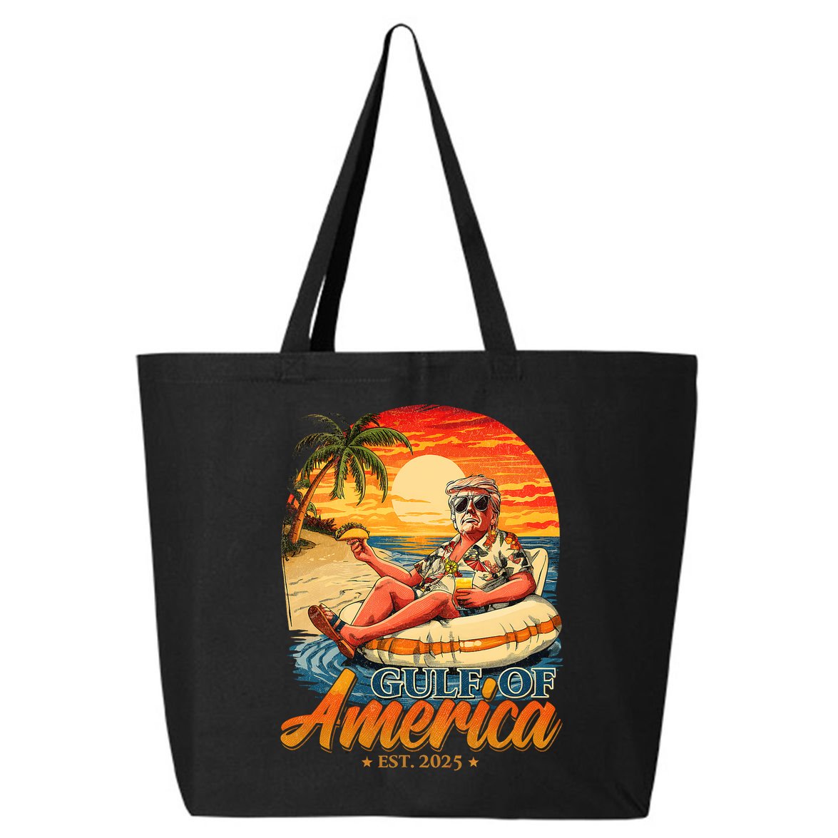 Funny Trump Gulf Of Us America Est 2025  25L Jumbo Tote