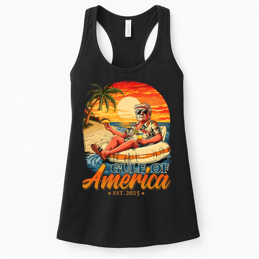 Funny Trump Gulf Of Us America Est 2025  Womens Tank Top