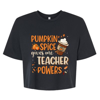 Fall Teacher Gift Unleash Your Superpowers with Pumpkin Spice Bella+Canvas Jersey Crop Tee