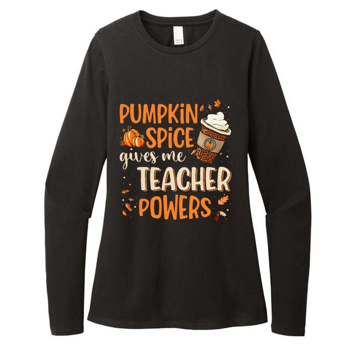 Fall Teacher Gift Unleash Your Superpowers with Pumpkin Spice Womens CVC Long Sleeve Shirt