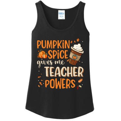 Fall Teacher Gift Unleash Your Superpowers with Pumpkin Spice Ladies Essential Tank