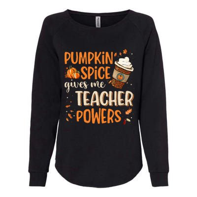 Fall Teacher Gift Unleash Your Superpowers with Pumpkin Spice Womens California Wash Sweatshirt