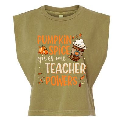 Fall Teacher Gift Unleash Your Superpowers with Pumpkin Spice Garment-Dyed Women's Muscle Tee