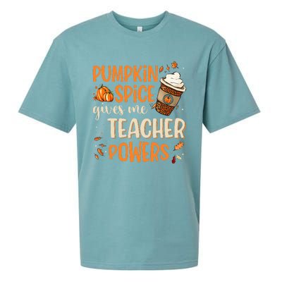 Fall Teacher Gift Unleash Your Superpowers with Pumpkin Spice Sueded Cloud Jersey T-Shirt