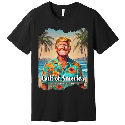 Funny Trump Graphic Gulf Of Us America Trump Merchandise Premium T-Shirt
