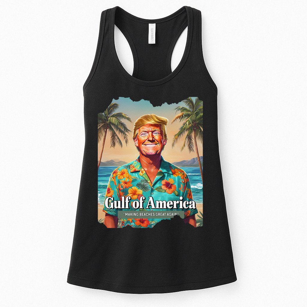 Funny Trump Graphic Gulf Of Us America Trump Merchandise Womens Tank Top