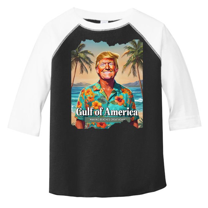 Funny Trump Graphic Gulf Of Us America Trump Merchandise Toddler Fine Jersey T-Shirt