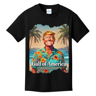 Funny Trump Graphic Gulf Of Us America Trump Merchandise Kids T-Shirt