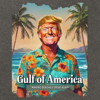 Funny Trump Graphic Gulf Of Us America Trump Merchandise Cotton Canvas Backpack