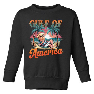 Funny Trump Gulf Of Us America Est 2025 Toddler Sweatshirt