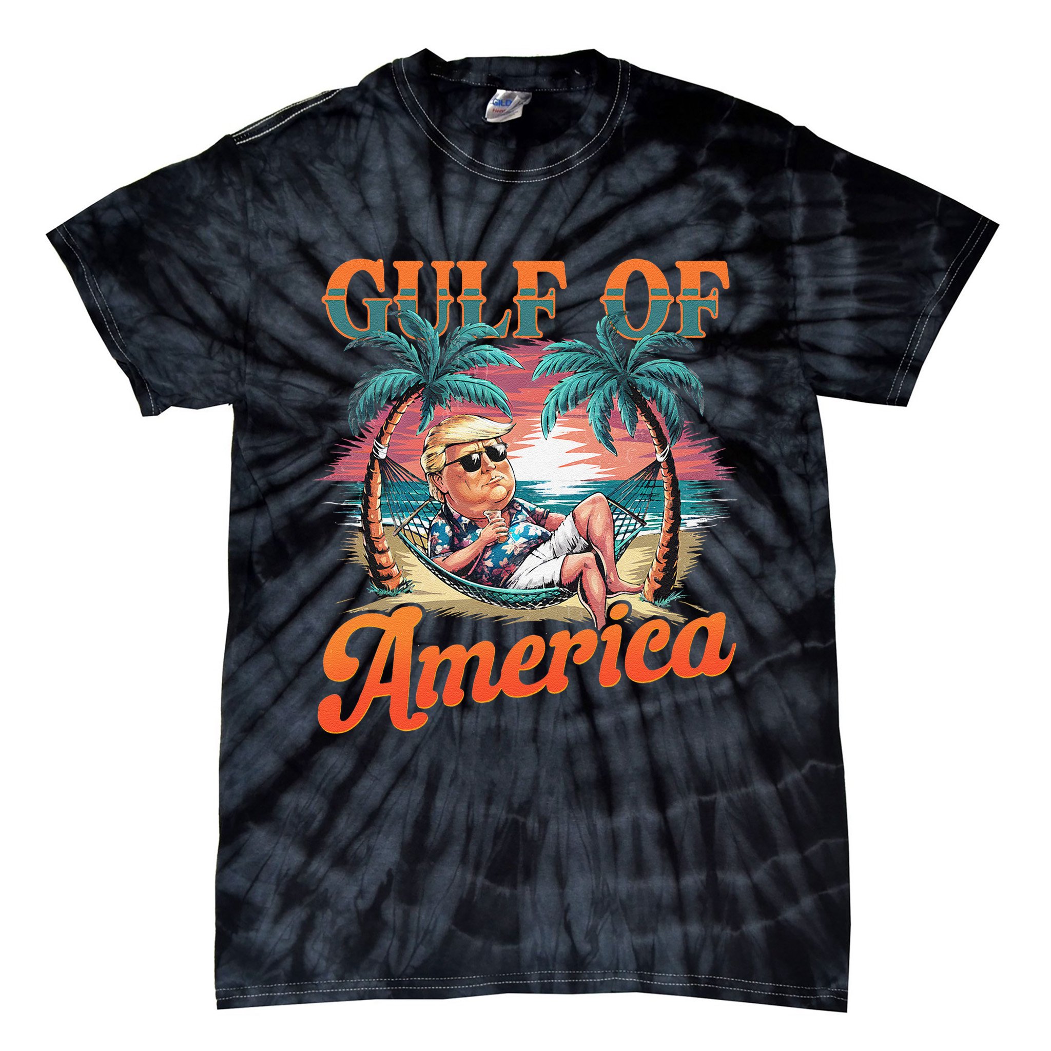 Funny Trump Gulf Of Us America Est 2025 Tie-Dye T-Shirt