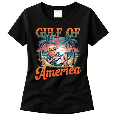 Funny Trump Gulf Of Us America Est 2025 Womens T-Shirt
