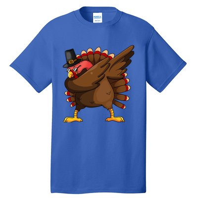 Funny Thanksgiving Gift Dabbing Turkey Gift Tall T-Shirt