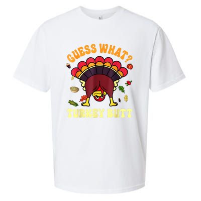 Funny Thanksgiving Guess What Turkey Butt Sueded Cloud Jersey T-Shirt