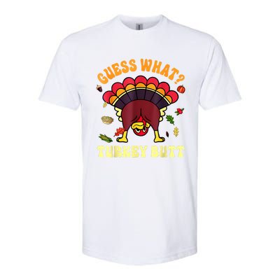 Funny Thanksgiving Guess What Turkey Butt Softstyle CVC T-Shirt