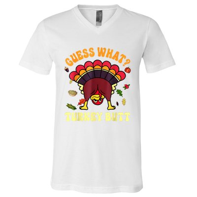 Funny Thanksgiving Guess What Turkey Butt V-Neck T-Shirt