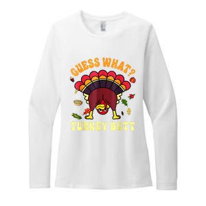 Funny Thanksgiving Guess What Turkey Butt Womens CVC Long Sleeve Shirt