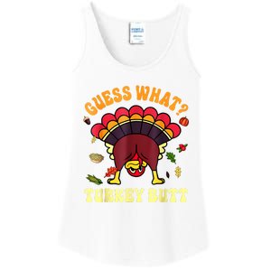 Funny Thanksgiving Guess What Turkey Butt Ladies Essential Tank