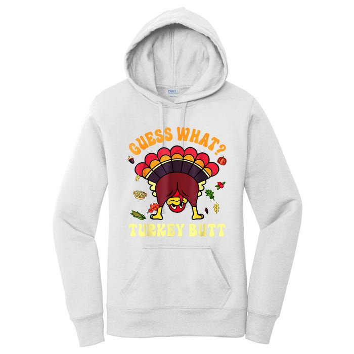 Funny Thanksgiving Guess What Turkey Butt Women's Pullover Hoodie