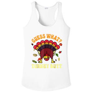 Funny Thanksgiving Guess What Turkey Butt Ladies PosiCharge Competitor Racerback Tank