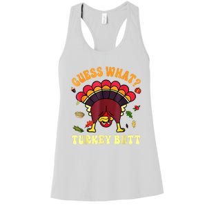 Funny Thanksgiving Guess What Turkey Butt Women's Racerback Tank