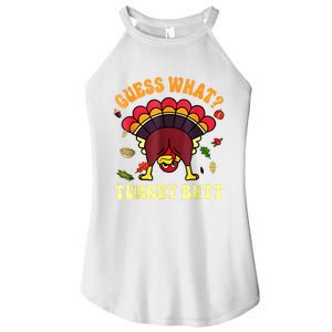 Funny Thanksgiving Guess What Turkey Butt Women's Perfect Tri Rocker Tank