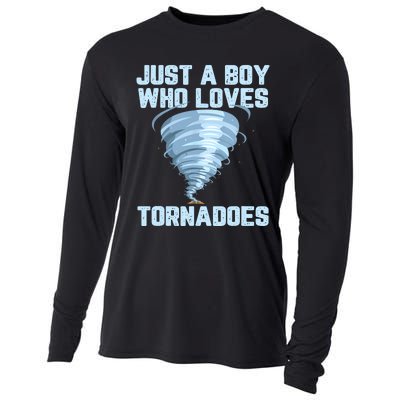 Funny Tornado Gift For Boy Hurricane Weather Chaser Cooling Performance Long Sleeve Crew