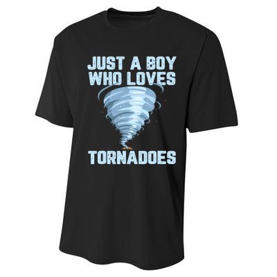 Funny Tornado Gift For Boy Hurricane Weather Chaser Performance Sprint T-Shirt