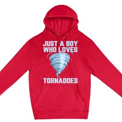 Funny Tornado Gift For Boy Hurricane Weather Chaser Premium Pullover Hoodie