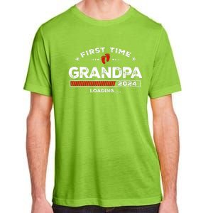 First Time Grandpa Est. 2024 Loading Soon To Be Dad Grandpa Adult ChromaSoft Performance T-Shirt