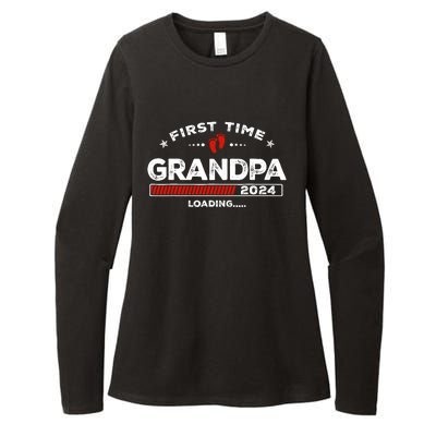 First Time Grandpa Est. 2024 Loading Soon To Be Dad Grandpa Womens CVC Long Sleeve Shirt