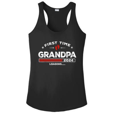 First Time Grandpa Est. 2024 Loading Soon To Be Dad Grandpa Ladies PosiCharge Competitor Racerback Tank