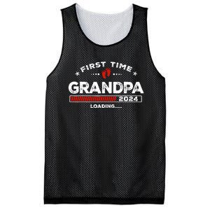 First Time Grandpa Est. 2024 Loading Soon To Be Dad Grandpa Mesh Reversible Basketball Jersey Tank