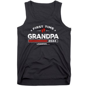 First Time Grandpa Est. 2024 Loading Soon To Be Dad Grandpa Tank Top