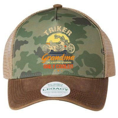 Funny Triker Grandma Motorcycle Trike Design Women Legacy Tie Dye Trucker Hat