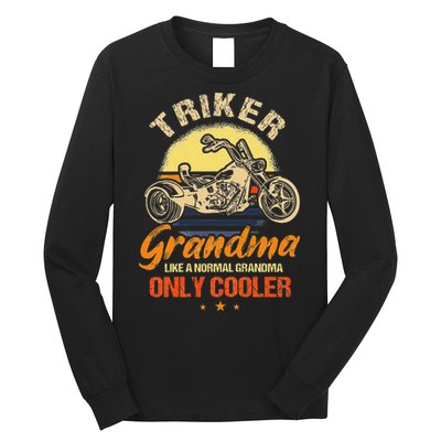 Funny Triker Grandma Motorcycle Trike Design Women Long Sleeve Shirt