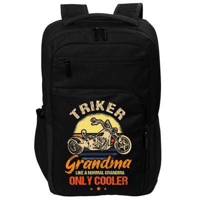 Funny Triker Grandma Motorcycle Trike Design Women Impact Tech Backpack