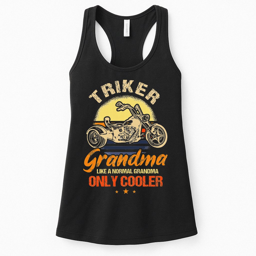 Funny Triker Grandma Motorcycle Trike Design Women Womens Tank Top