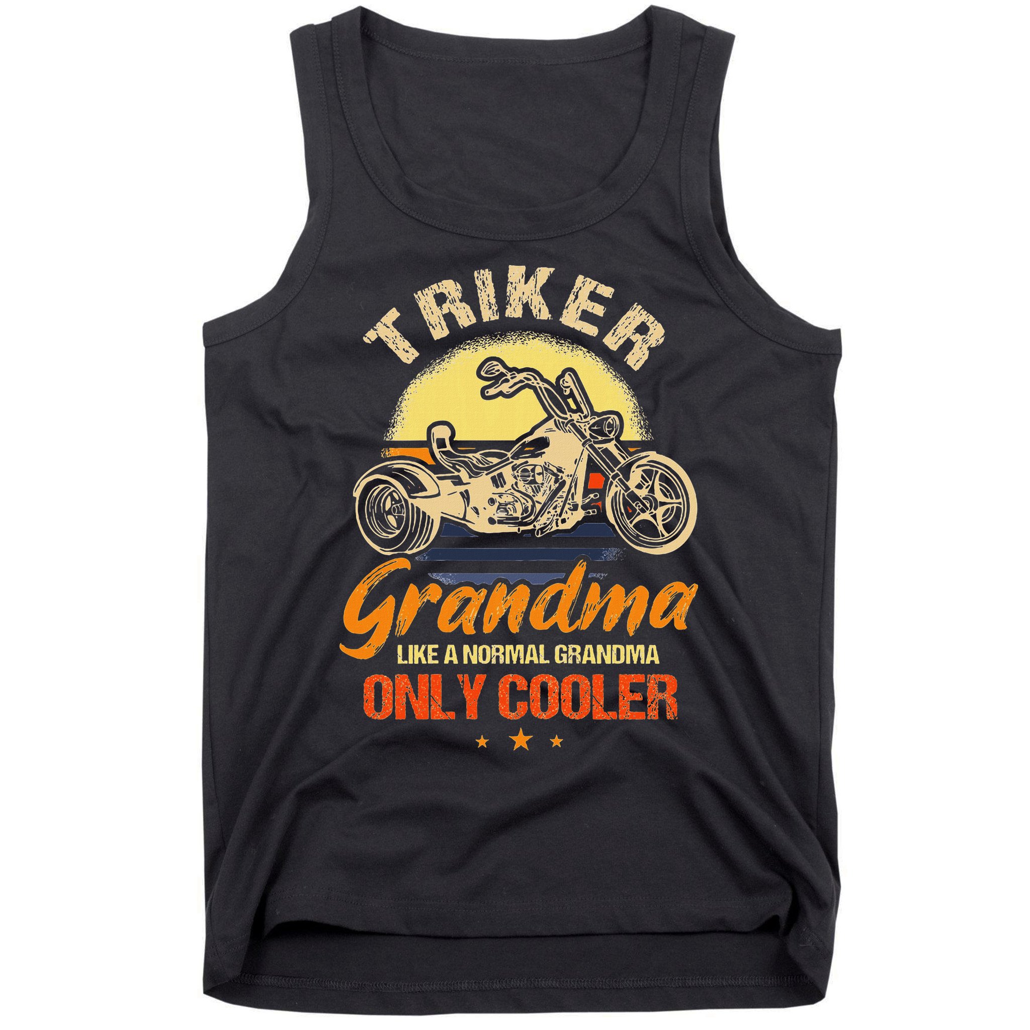 Funny Triker Grandma Motorcycle Trike Design Women Tank Top
