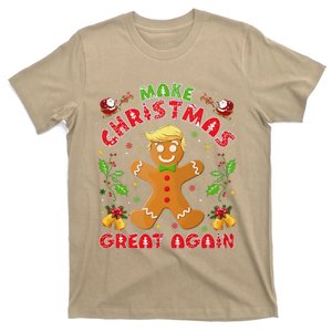 Funny Trump Gingerbread Man Make Christmas Great Again 2024 T-Shirt