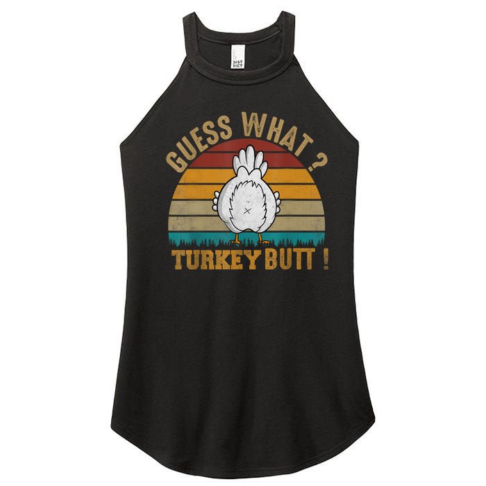 Funny Thanksgiving Guess What Turkey Butt Women’s Perfect Tri Rocker Tank