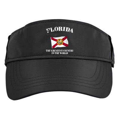 Florida The Greatest Country In The World Adult Drive Performance Visor